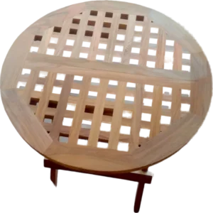 Ronde klaptafel met gaatjes