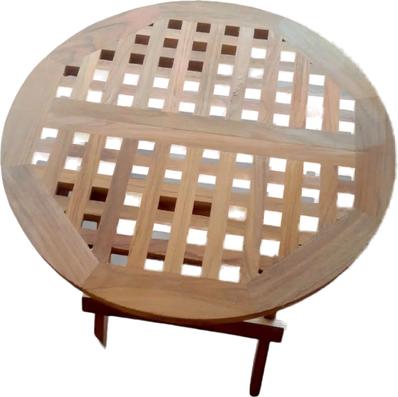 Ronde klaptafel met gaatjes